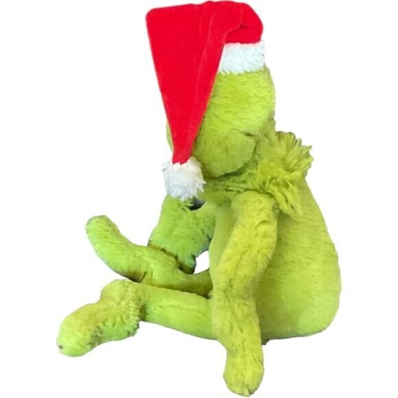 2018 Dr Seuss The Grinch Red Christmas Santa Hat Stuffed Animal Plush - Picture 6 of 7
